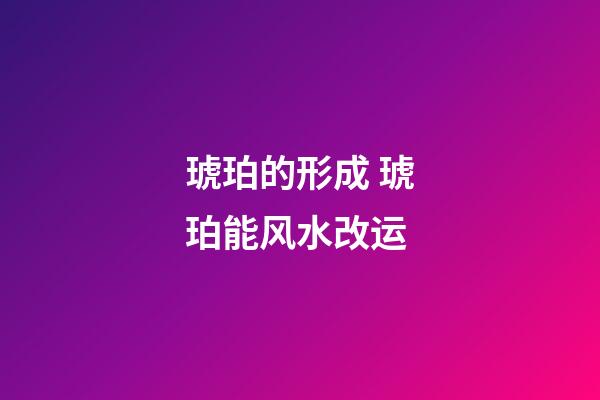 琥珀的形成 琥珀能风水改运